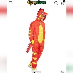 Tipsey Elves Dinosaur Onesie XXL, NWOT